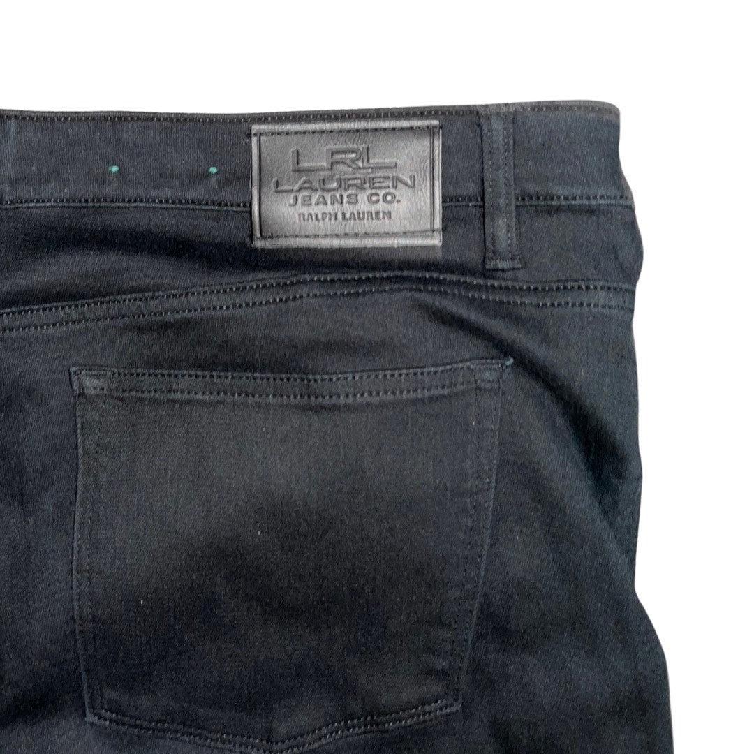 Lauren Ralph Lauren Jeans Black High Rise Straight Leg Plus Size 16 Classic Denim