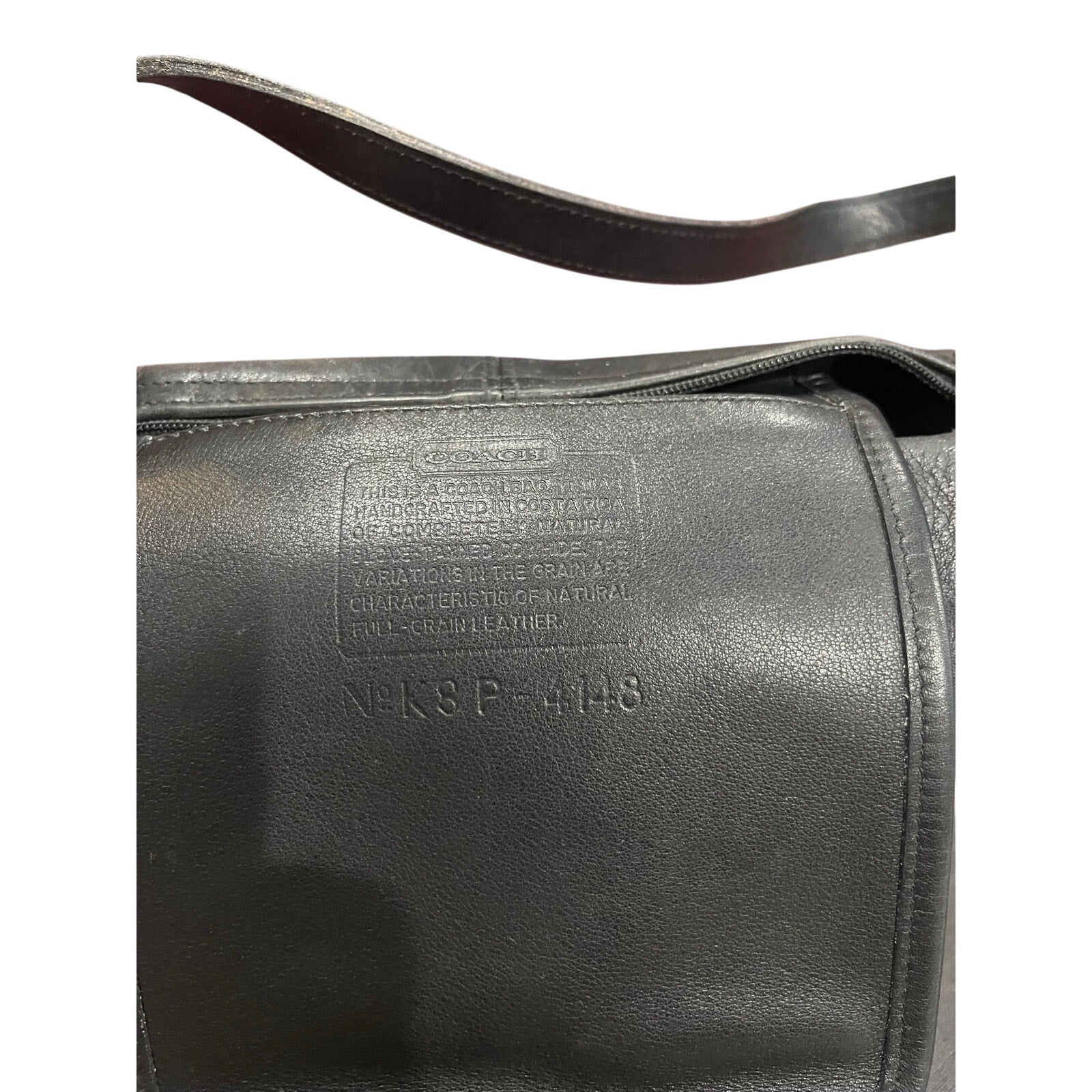 Coach Soho 4148 Cowhide Black Leather Shoulder Bag Vintage Classic Sophisticated