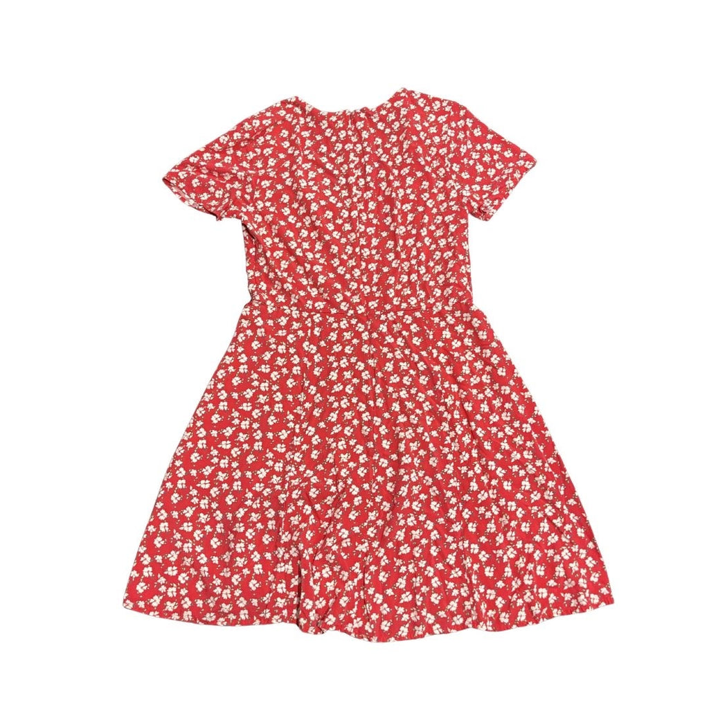 Gap Ditsy Floral V-Neck Short Sleeve Fit and Flare Dress Size 8 Boho Chic Garden