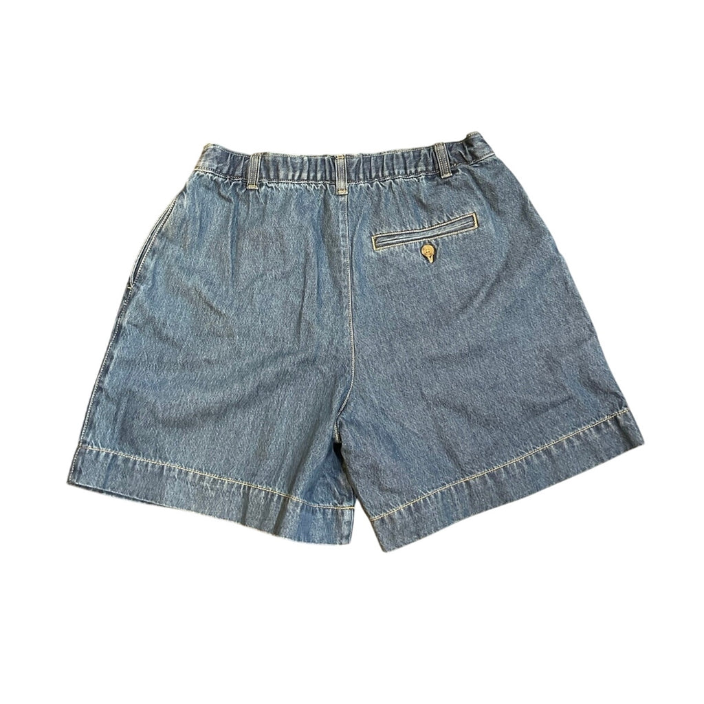 Old Navy Extra High Waist OG Chino Pleated Denim Jean Mom Shorts SZ S Retro NWT