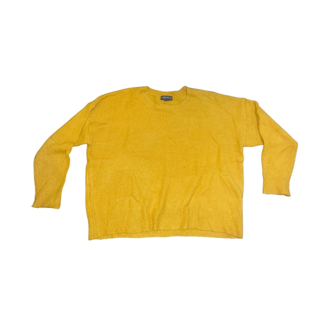 Forever 21 Yellow Cozy Knit Sweater Plus Size 1X Casual Fall Y2K