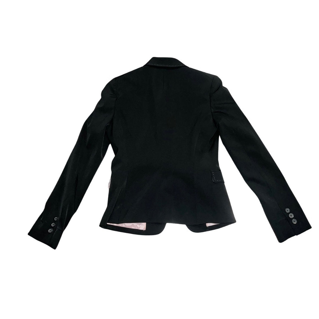 Elie Tahari Single Button Fitted Blazer Chic Career Office Professional Business