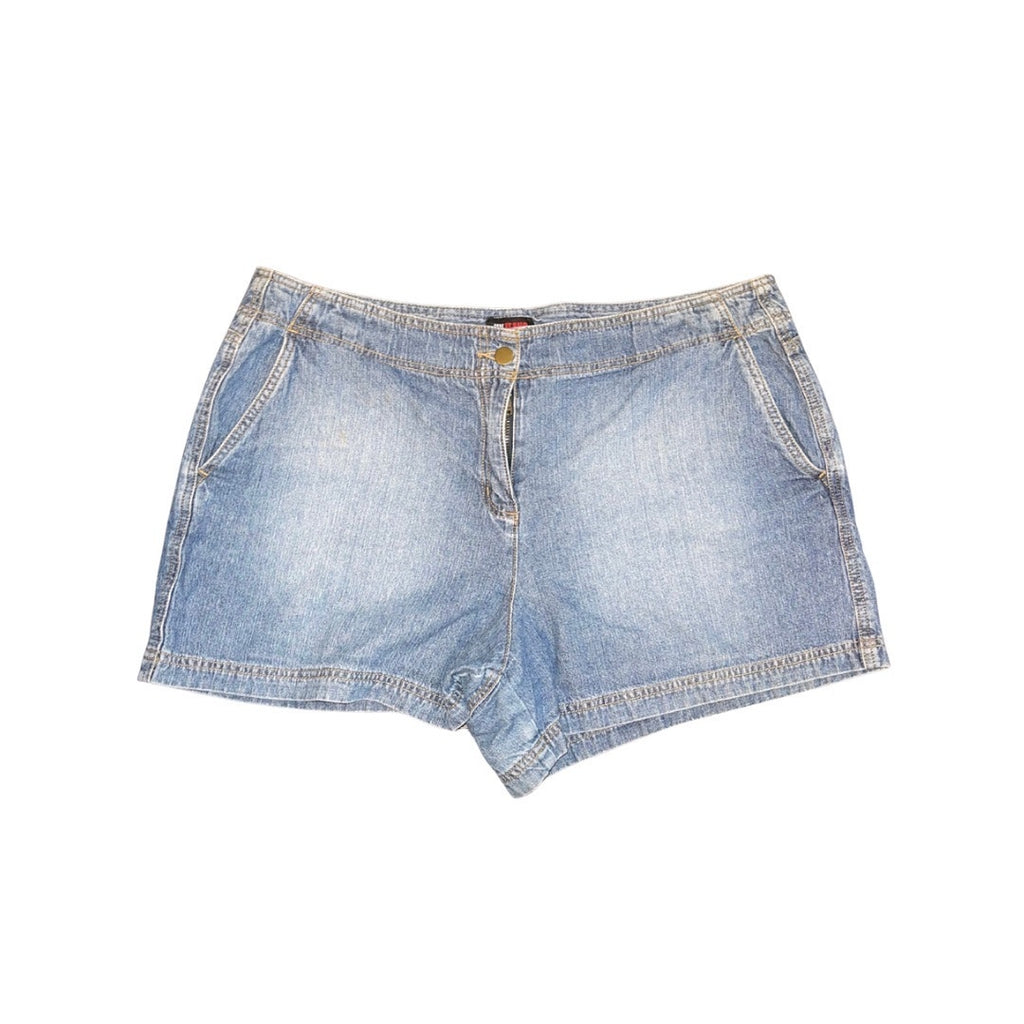 NY Jeans New York & Company Jean Shorts Blue Wash Denim Pocket Size 18