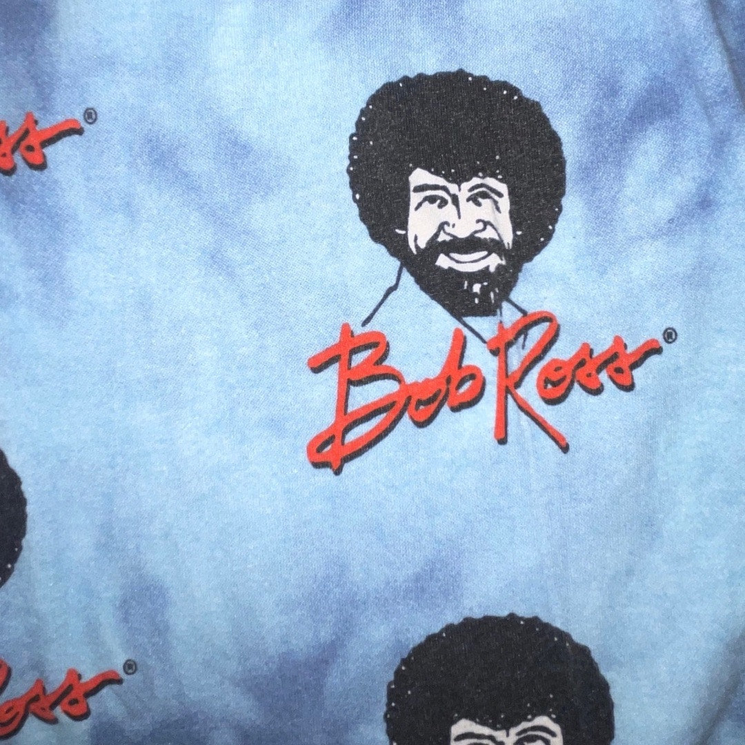 Vintage Bob Ross Blue Pajama Pants Loungewear Cotton Blend Size Medium