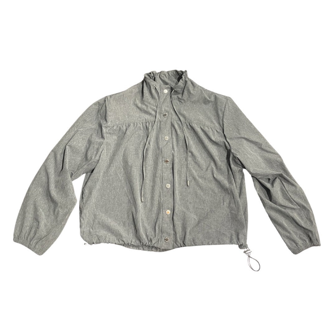 Calvin Klein Lightweight Windbreaker Button Drawstring Jacket Athletic Chic