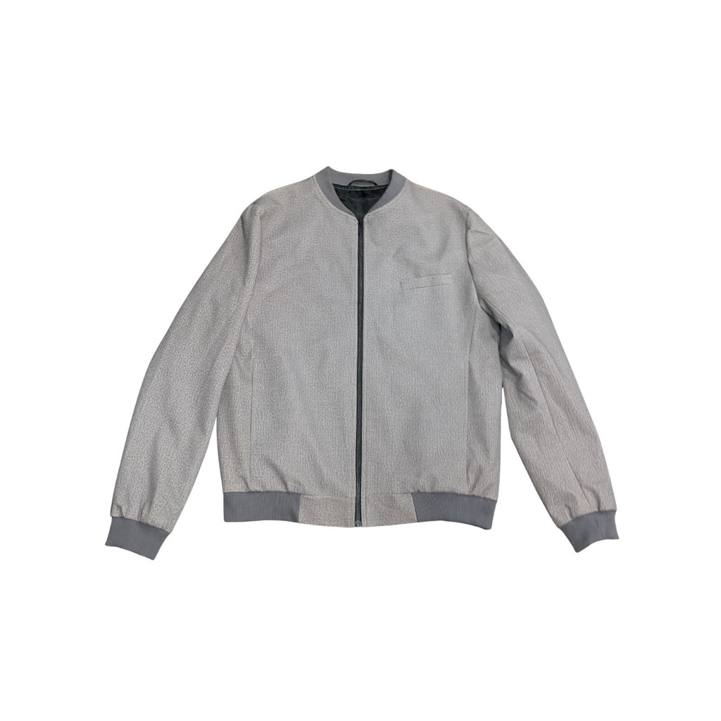 TOPMAN Sporty Gray Flight Bomber Jacket Size 42 Casual Streetwear Lightweight