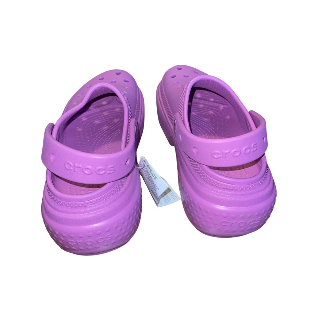 Crocs Stomp Slip on Clogs Bubble Purple Platform Size 9 Chunky Sole Comfort NWT