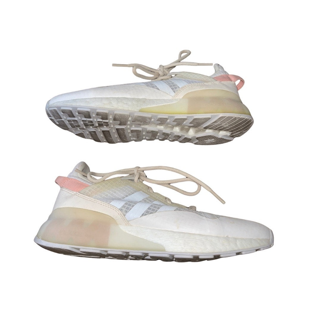 Adidas Womens ZX 2K Boost Sneakers Shoes White Blush Colorway Marathon Running