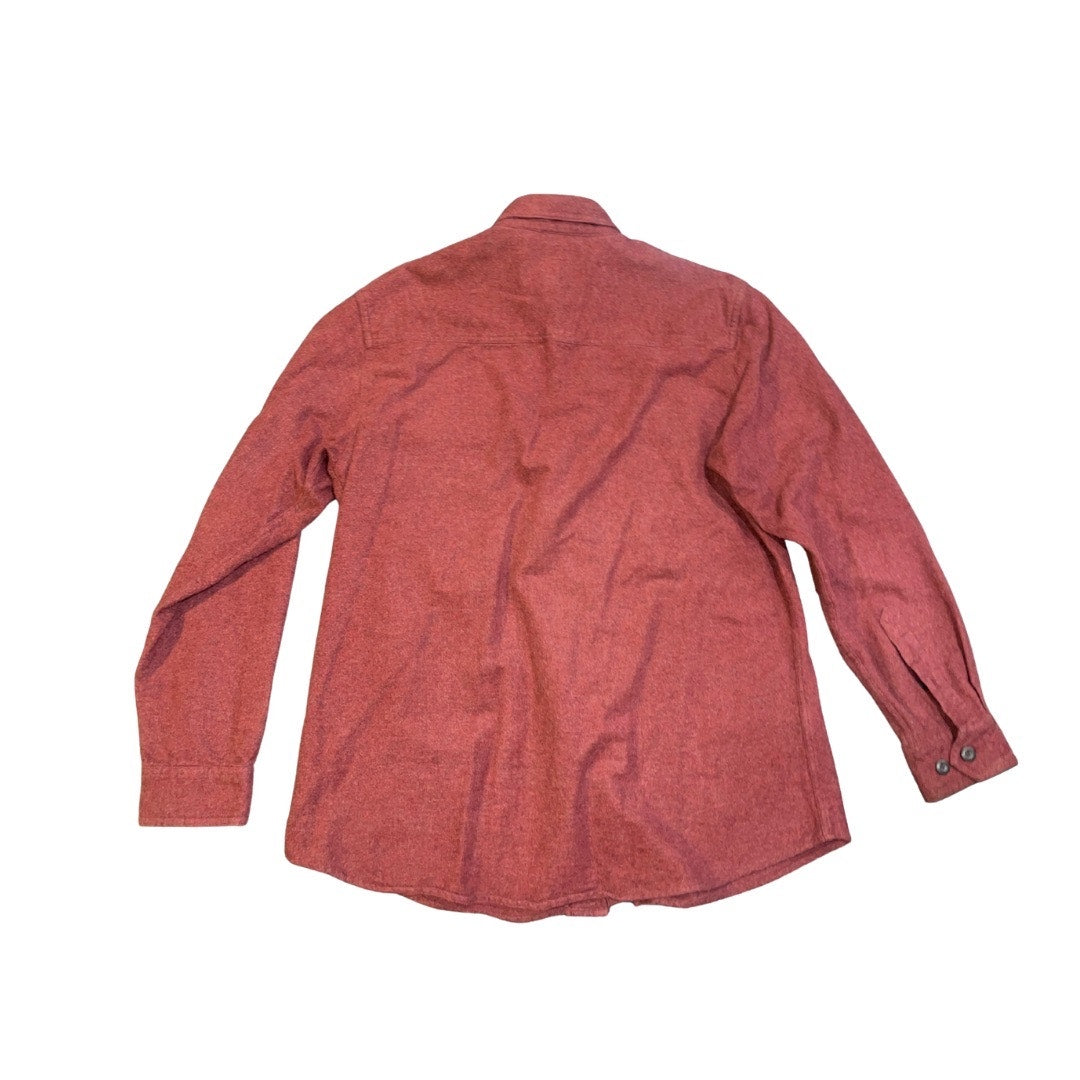 Grizzly Mountain Men's Red Front Pocket Button up Long Sleeve Shirt Size Large