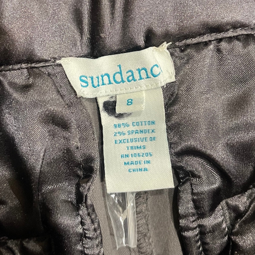 Sundance Gray Velvet Pants Size 8 Straight Leg Preppy Career Office dressy