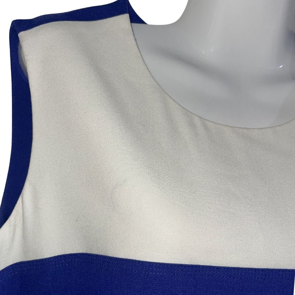 Talbots Color-block Tri-color A-Line Sleeveless Dress Size 12 Career Classic