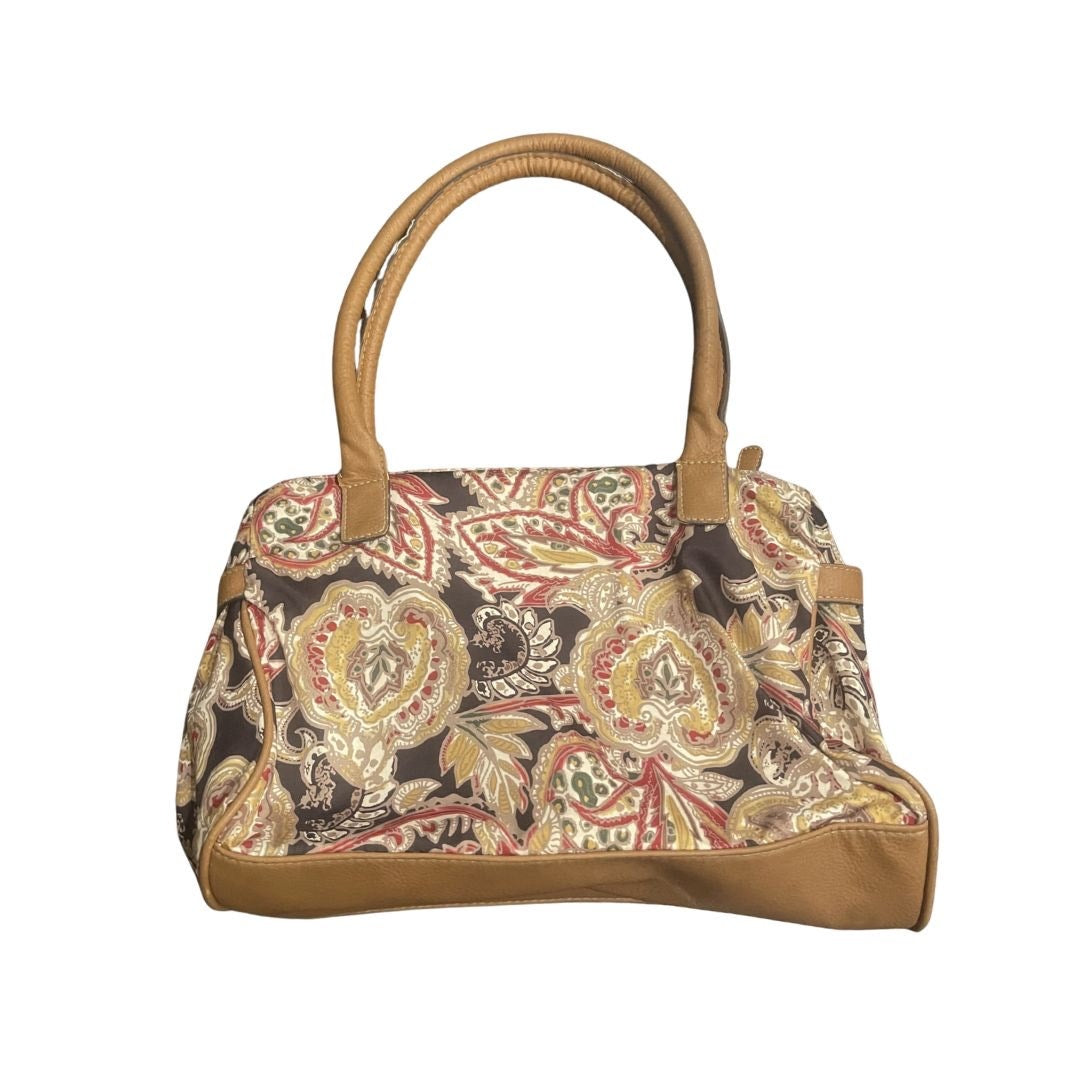 Croft & Barrow Paisley Tapestry Shoulder Bag Faux Leather Tim Western Boho Chic