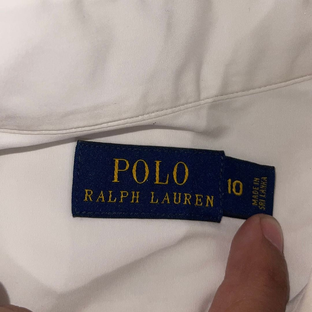 Polo Ralph Lauren Women's Long Sleeve Shirt SZ 10 Classic Preppy Oxford Academia