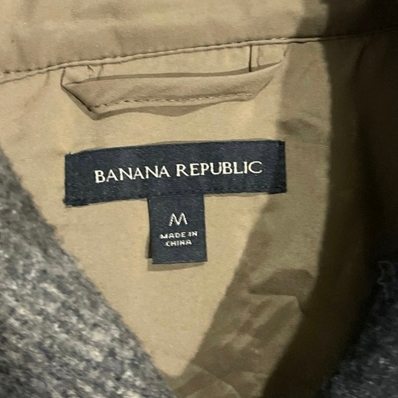 Banana Republic Button Up Long Sleeve Plaid Heavyweight Shirt Jacket Heritage