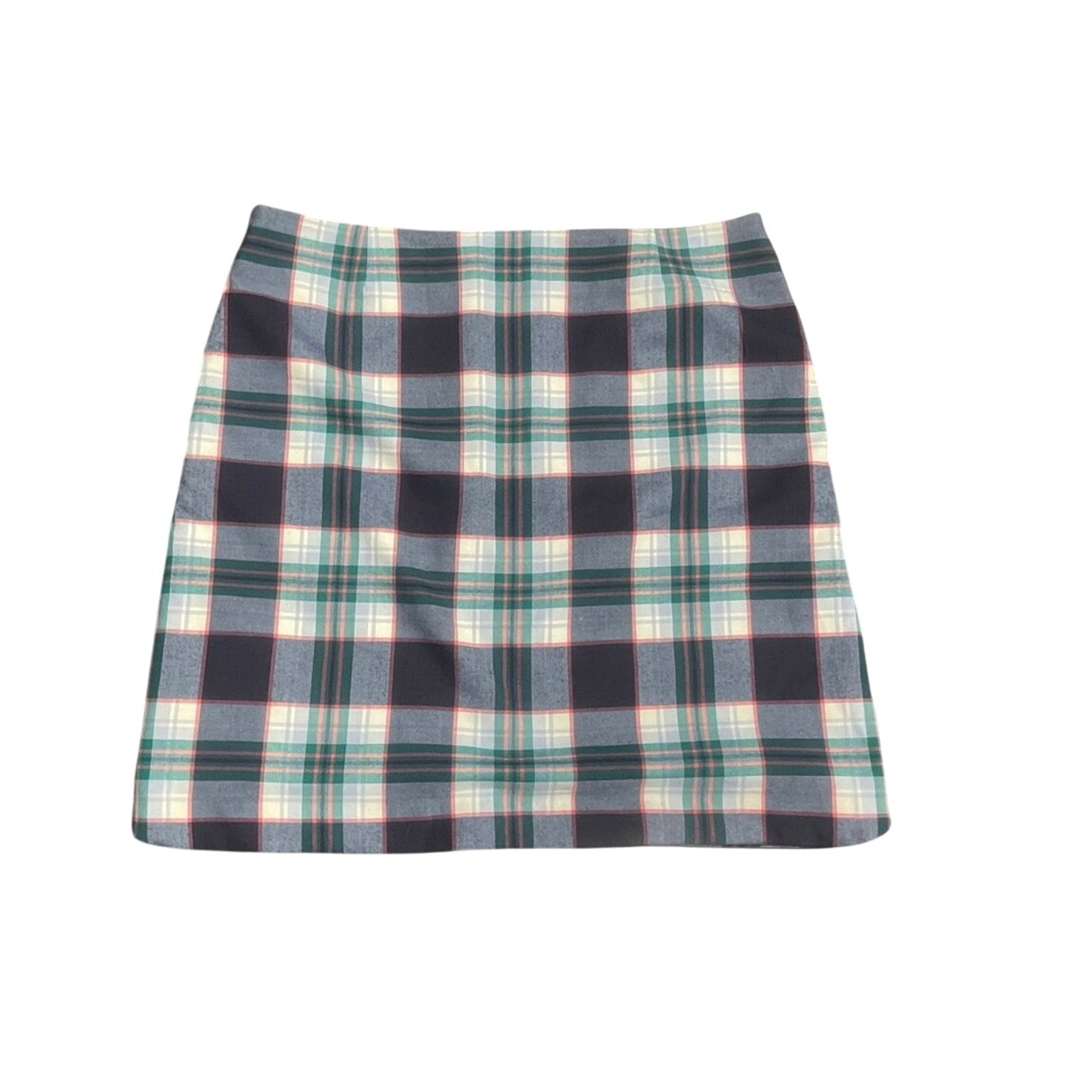 Talbots Petite Plaid Skirt Slit Pockets Size 16P Academia Preppy School Girl