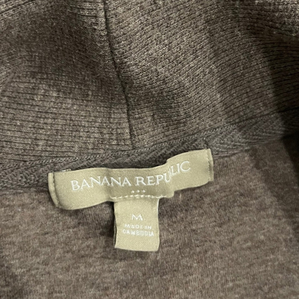 Banana Republic Women Roll Collar Knit Sweater Medium Kangaroo pocket Preppy