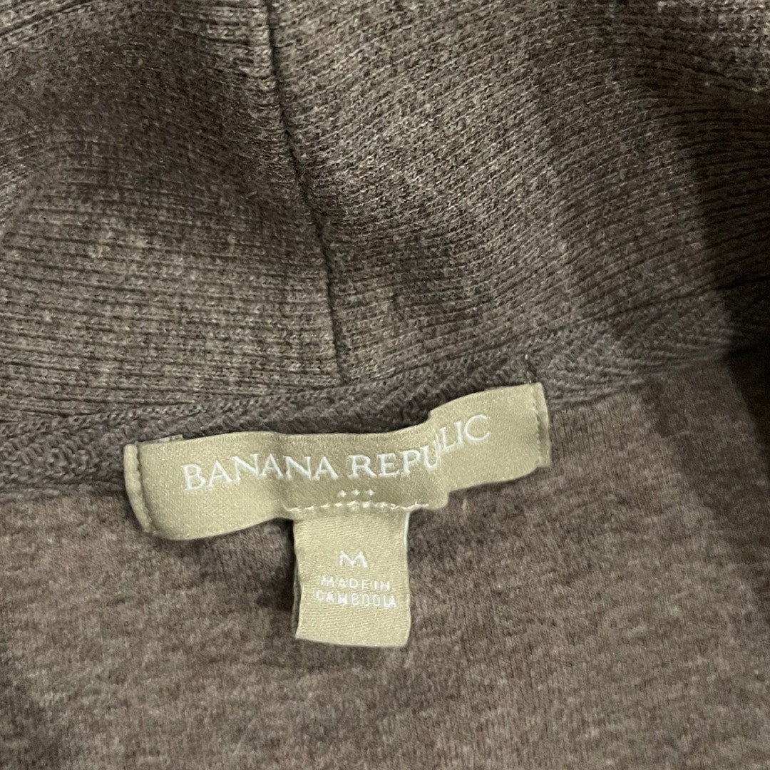 Banana Republic Women Roll Collar Knit Sweater Medium Kangaroo pocket Preppy