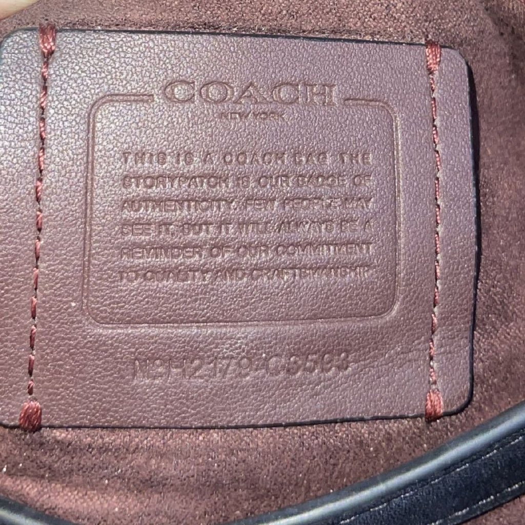 Coach Georgie Studded Leather Saddle Bag Signature Adjustable Crossbody