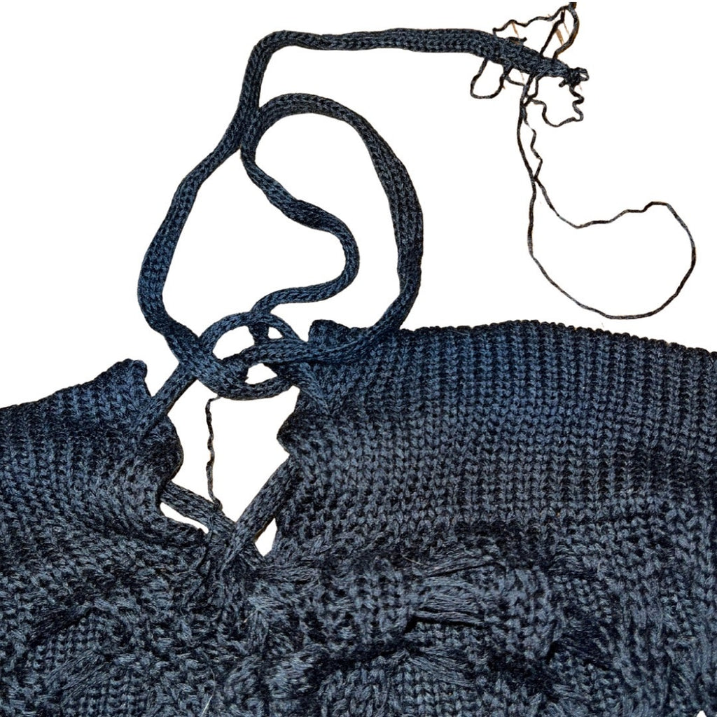 Edikted Brielle Crochet Knit Slit Maxi Skirt Cover up Size XS Boho NWT Beachy