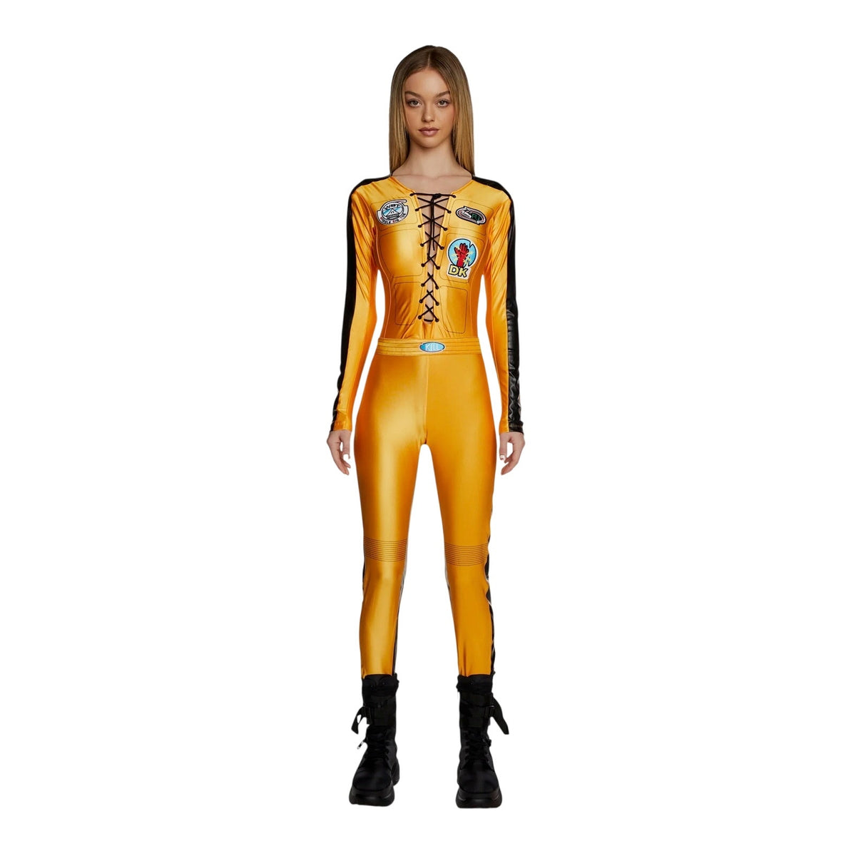 Dolls Kill Trick N Treatz Black Mamba Assassin Halloween Costume Jumpsuit  SZ L