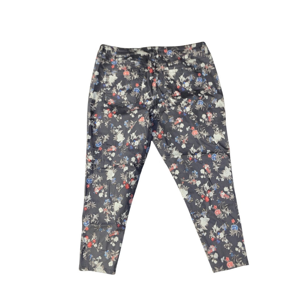 Lane Bryant Skinny Jeans Stretch Floral Print Design Pants Plus Size 24 R