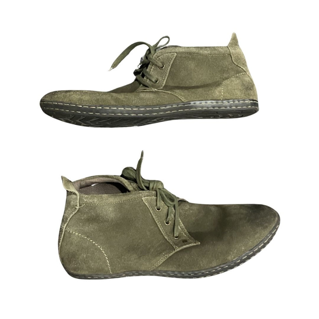 Kenneth Cole Reaction Green Suede Chukka Boot Shoes Size 13 Distressed Rugged