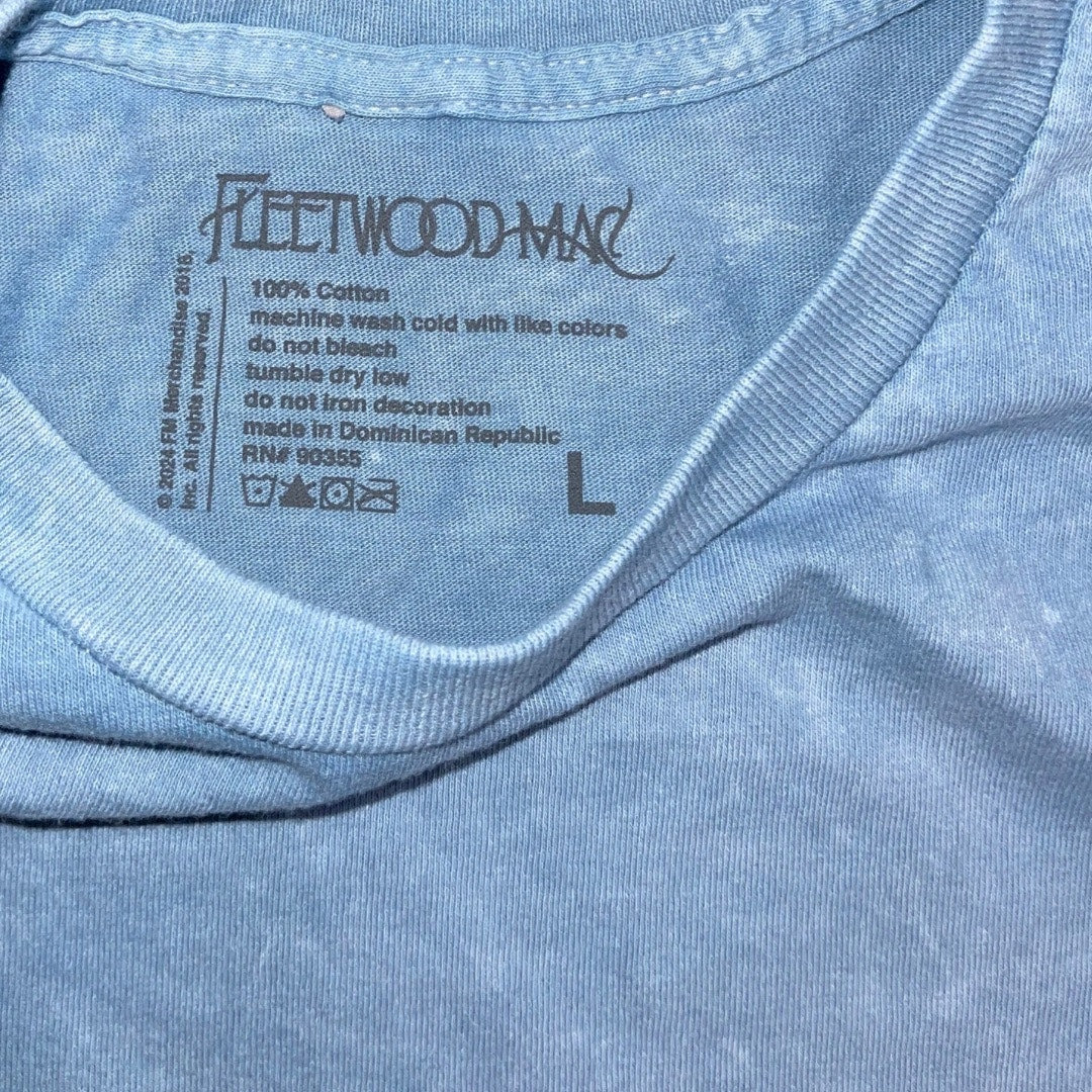 Fleetwood Mac Rock Tee Shirt Rumors Blue 100% Cotton Size Large