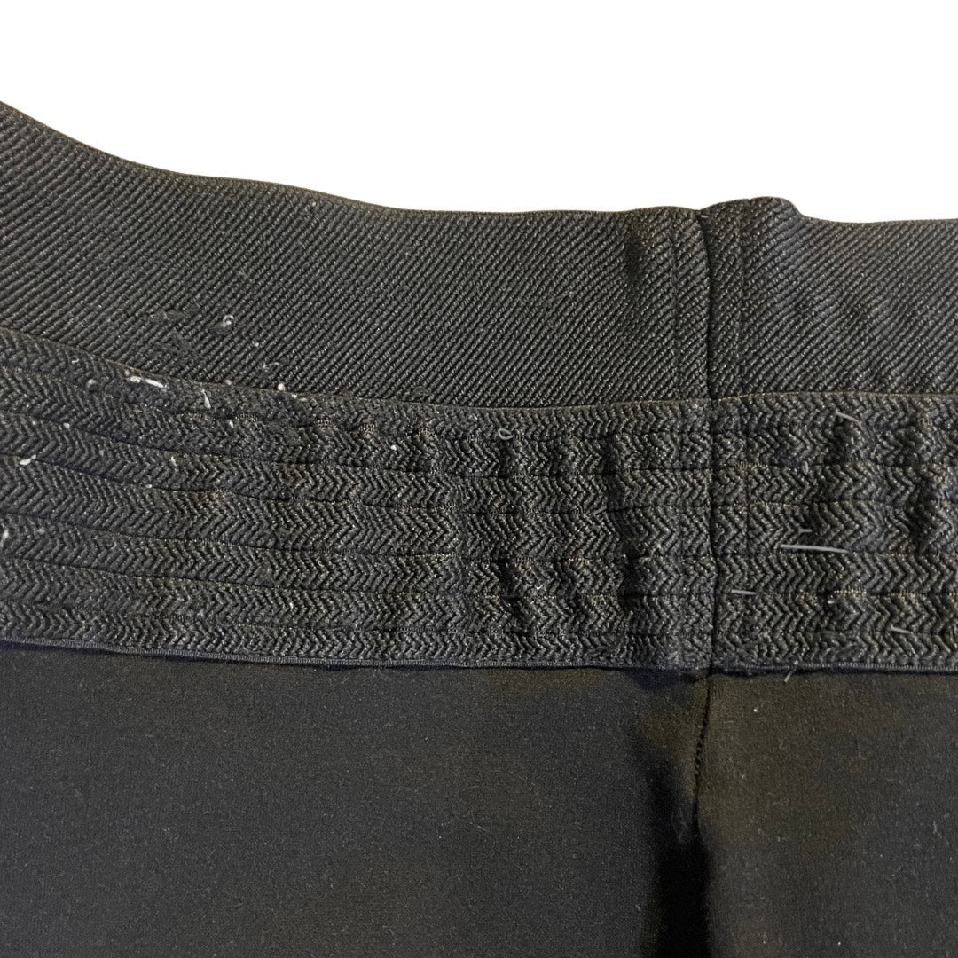Zara Pants Tights Size Large Capri Elastic Waist Casual Office Pintuck Thick Ponte