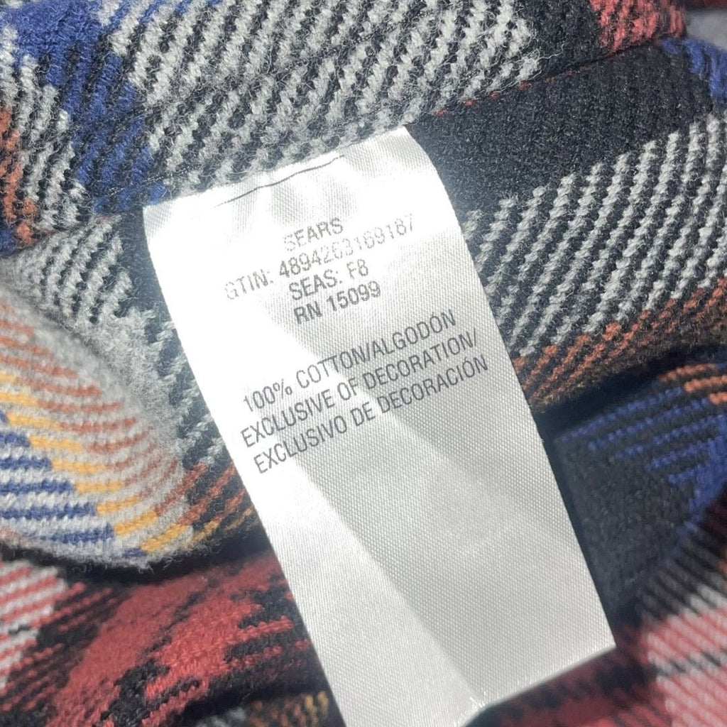Outdoor Life Plaid Flannel Shacket Shirt Button down Size Large Outdoor Everyday