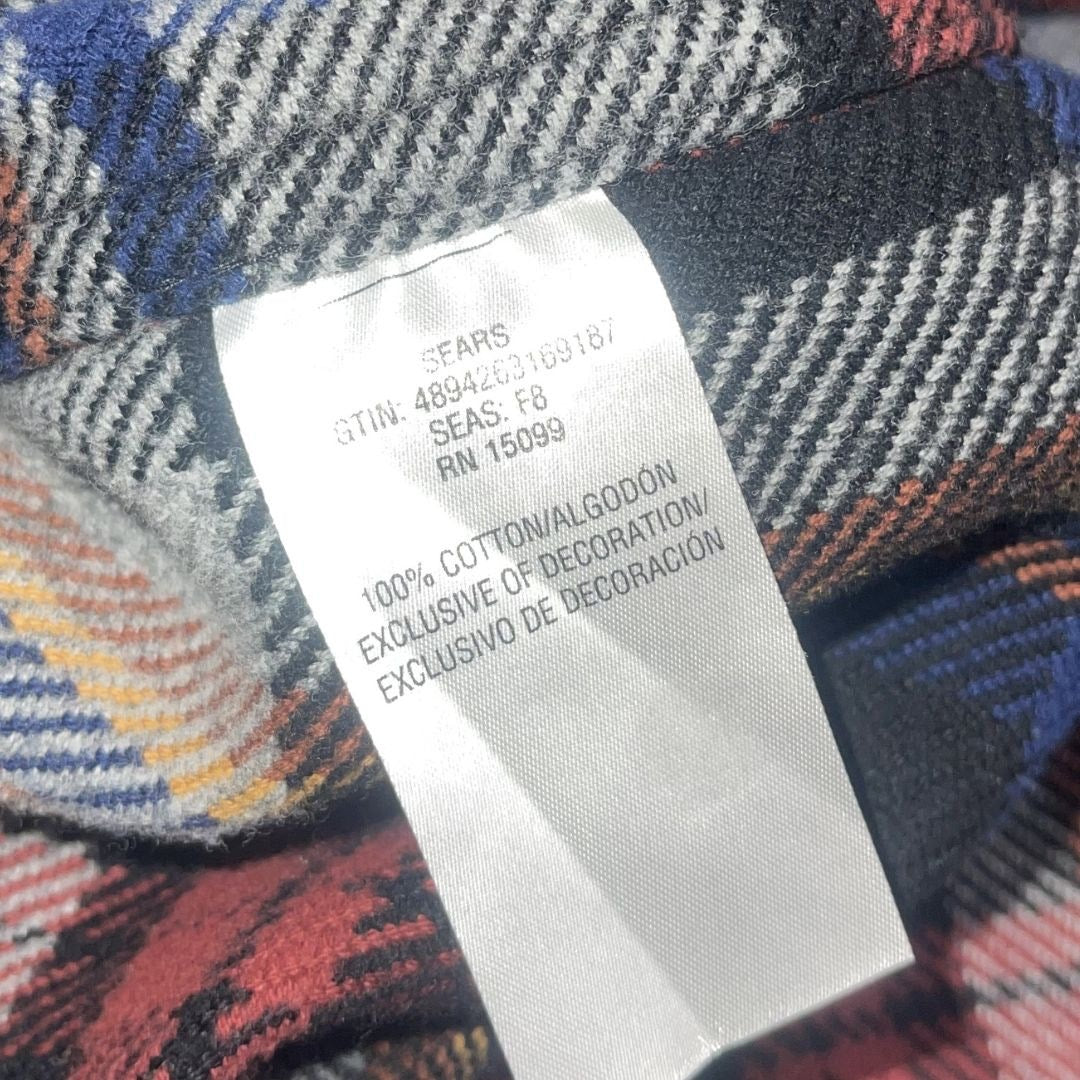 Outdoor Life Plaid Flannel Shacket Shirt Button down Size Large Outdoor Everyday