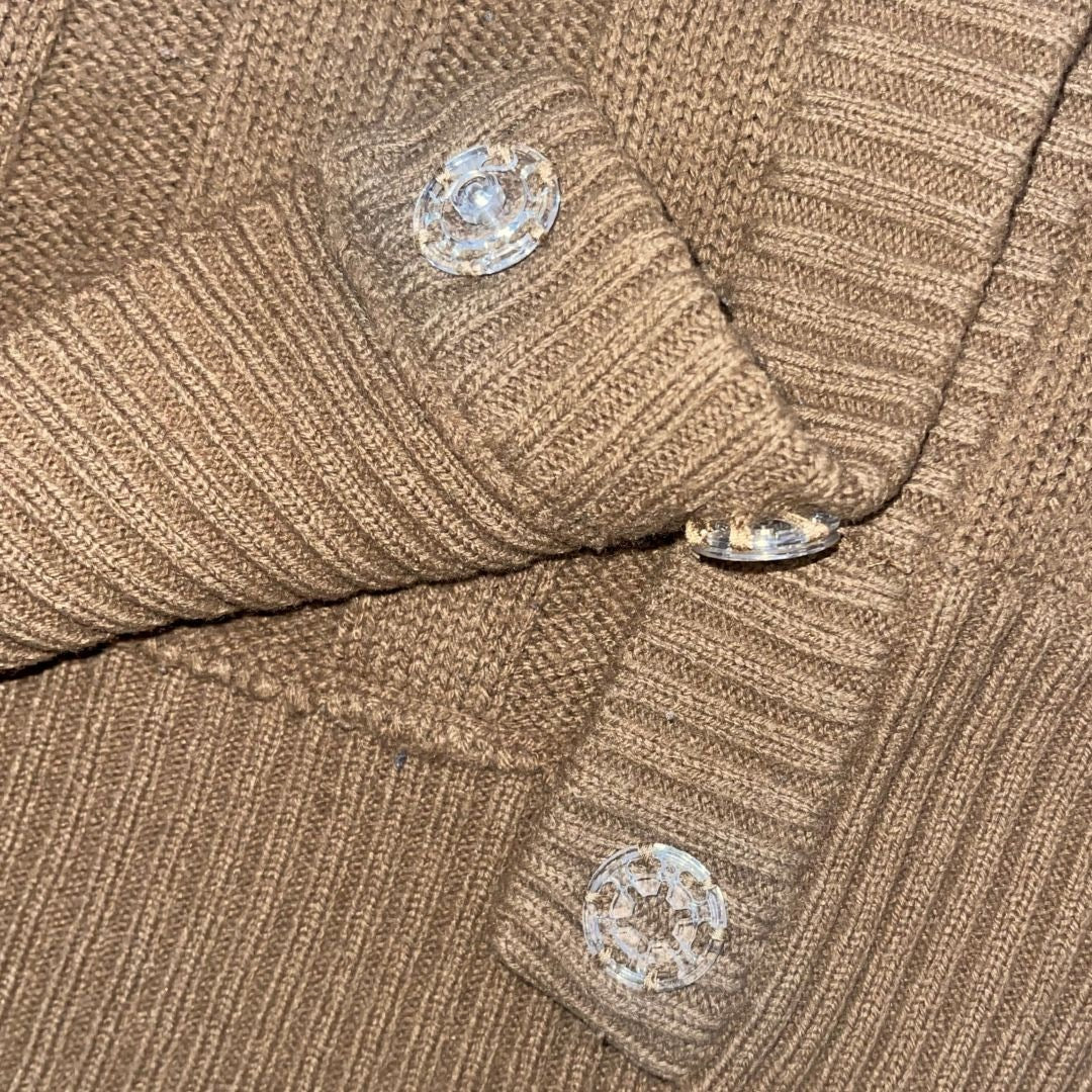 Cherokee Button up Hooded Knit Cardigan Plus Size XXL Fall Grandma Core