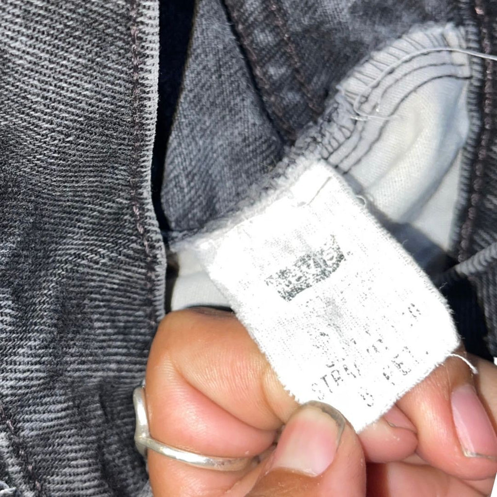 Levi's 512 High Rise Jean Denim Upcycle Shorts Cutoff Frayed Hem Distressed