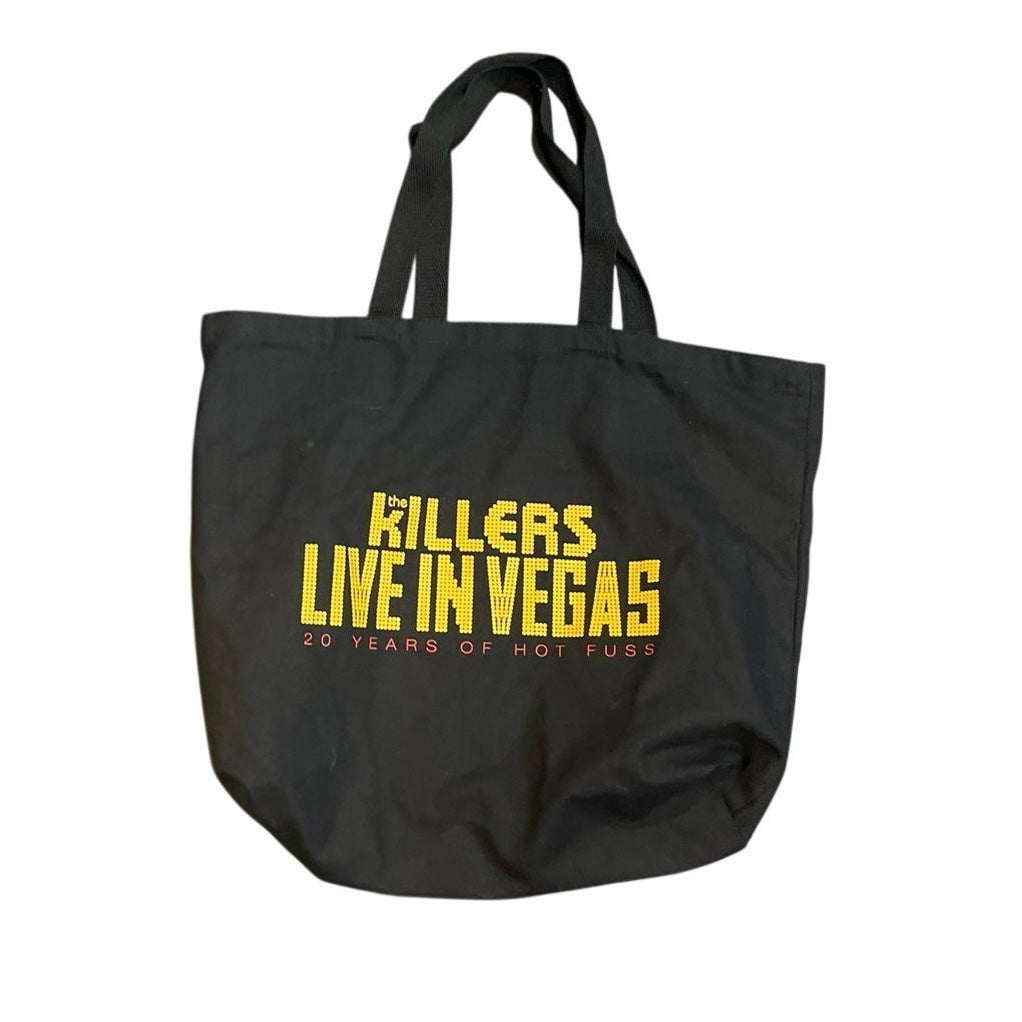 The Killers Live in Vegas Black Canvas Tote Bag Concert Merch VIP Hot Fuss NEW
