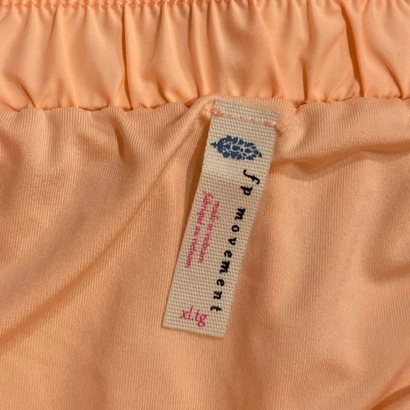 Free People Movement Peach Get Your Flirt on Shorts XL Pull on Smoked Waist NWT