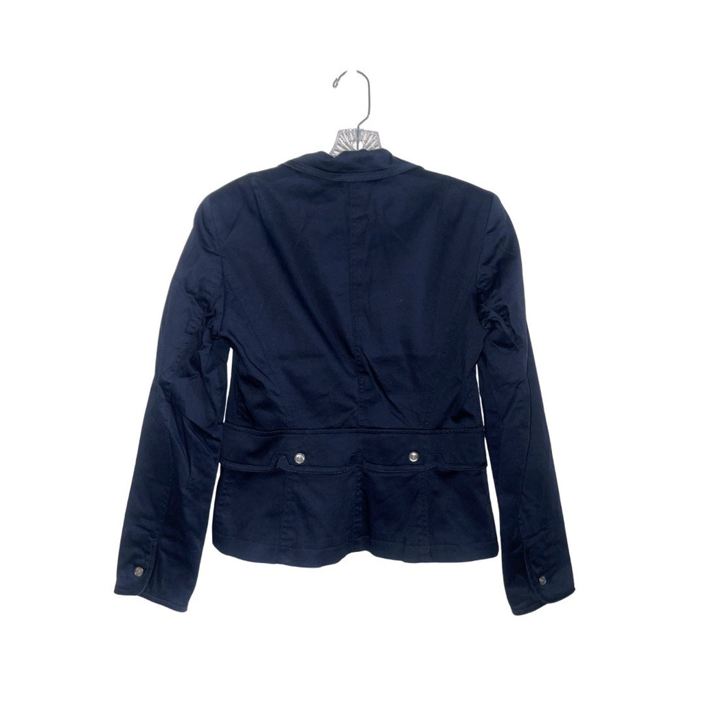 Allen by Allen Schwartz Blue Blazer Jacket SZ 2 Button Pockets Career Office VTG