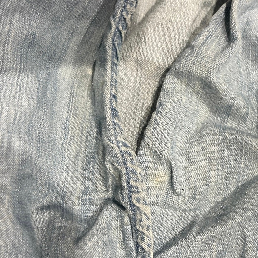 Spence Tiered Chambray Denim Ruffle Sleeveless SunDress SZ 16 Western Cowgirl