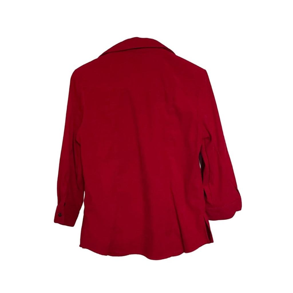 Vintage Coldwater Creek Red Velvet Suede "style" Blazer  Jacket Lightweight