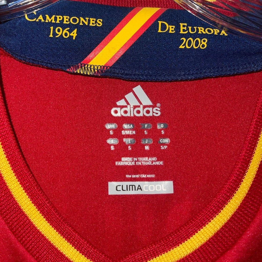Adidas Spain 2011-12 Home Soccer Jersey Iker Casillas #1 Fifa Small Goalie World Cup