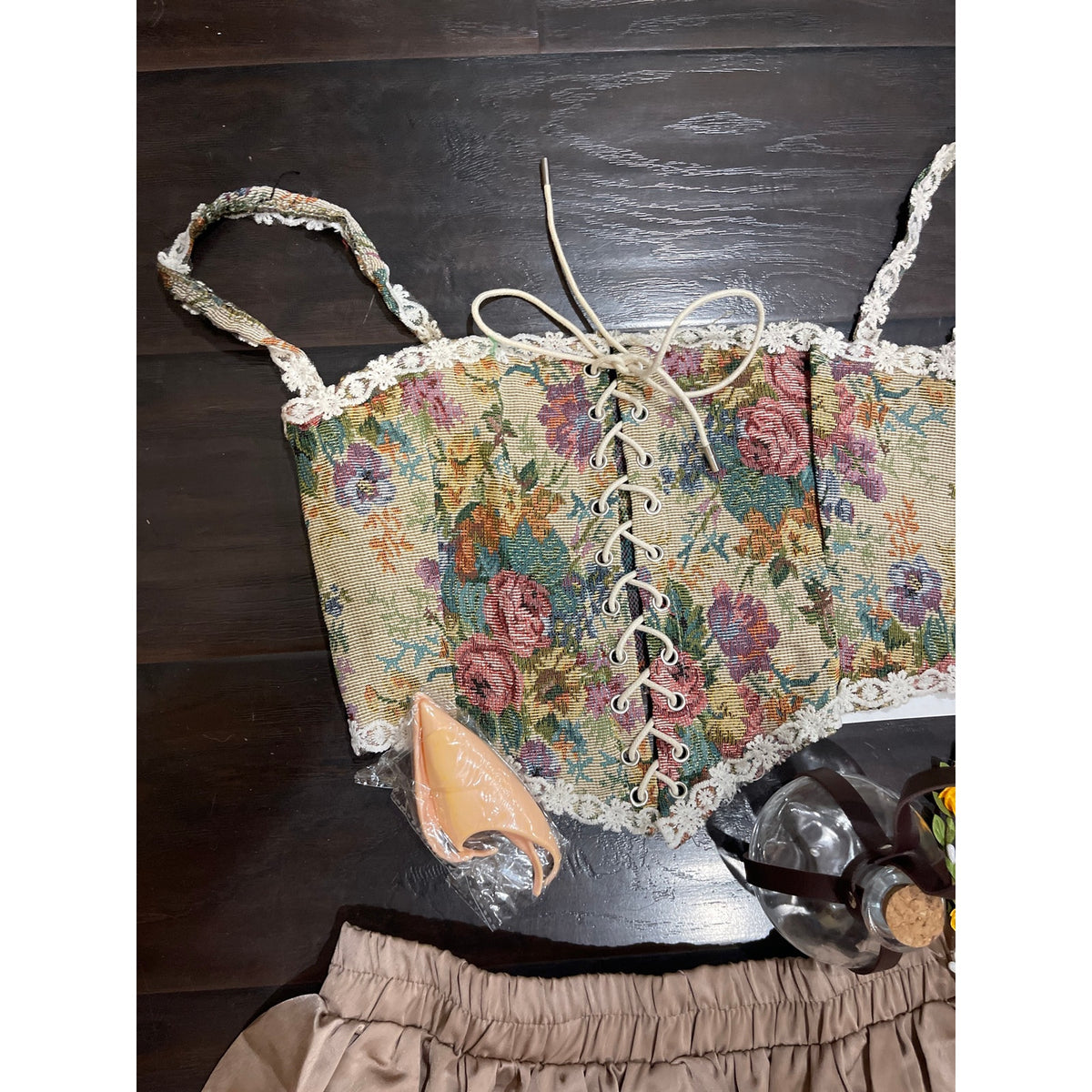 Renaissance Faire Halloween Costume Adult SZ L Tapestry Cottagecore Romantic VTG