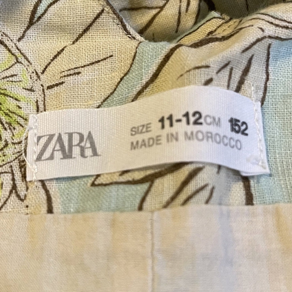 Zara Kids Sleeveless Sun Dress Citrus Floral Print Size 11-12 Kidscore Summer