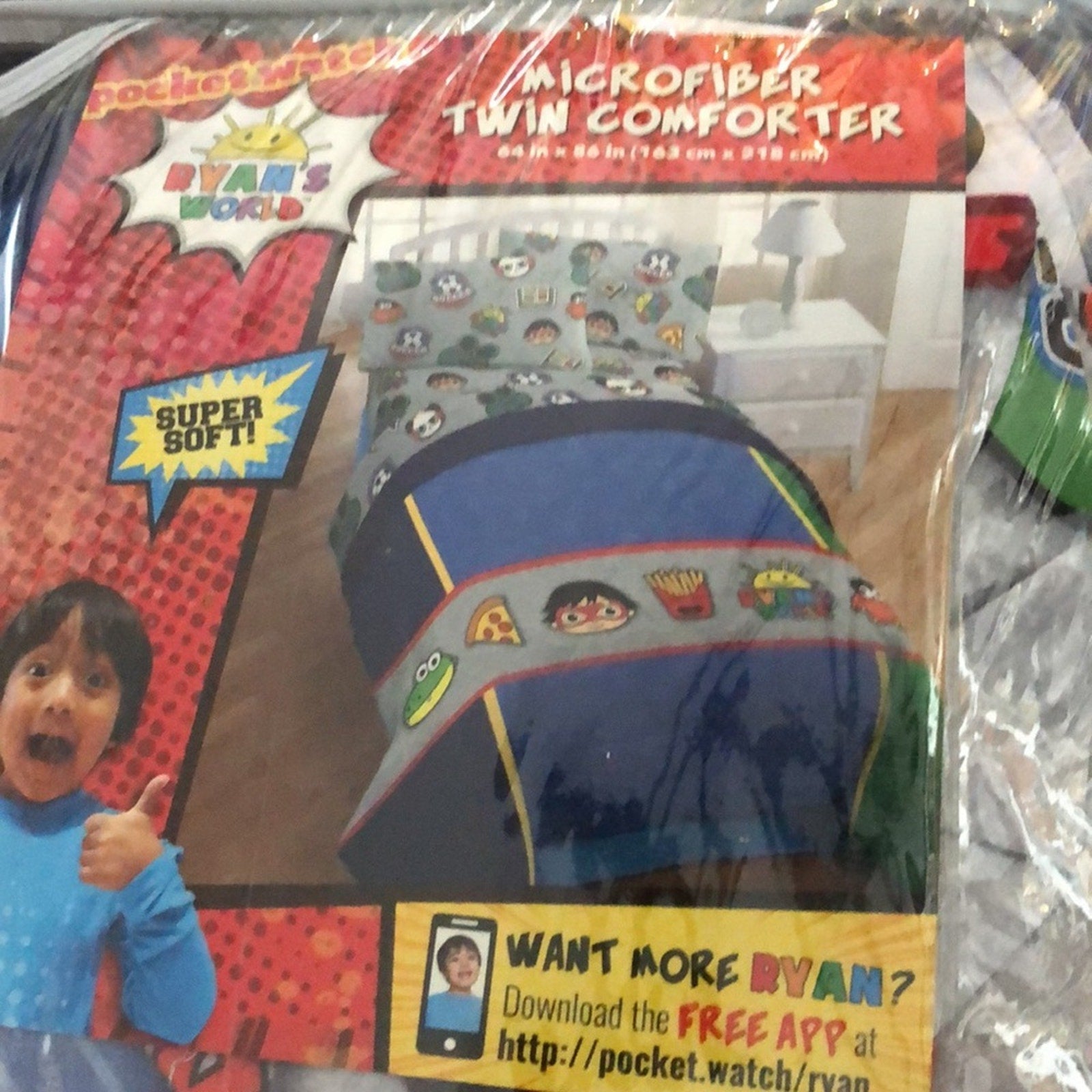 Ryan's World Microfiber Twin Comforter 2 Pillow Sheets super soft bedding