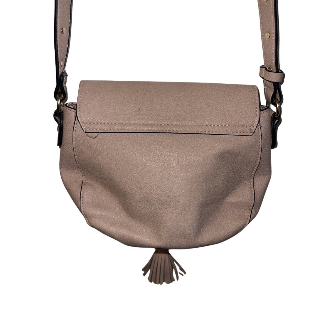 Victoria's Secret Dusty Pink Studded Small Saddle Crossbody Bag with Tassel Y2K