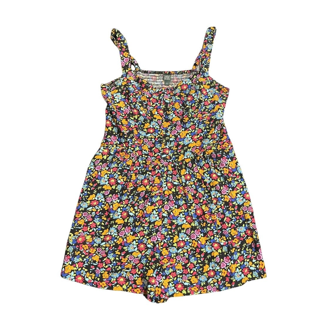 Wild Fable Multicolor Floral Smoked Tank Romper Shorts Large Artsy Garden Chic