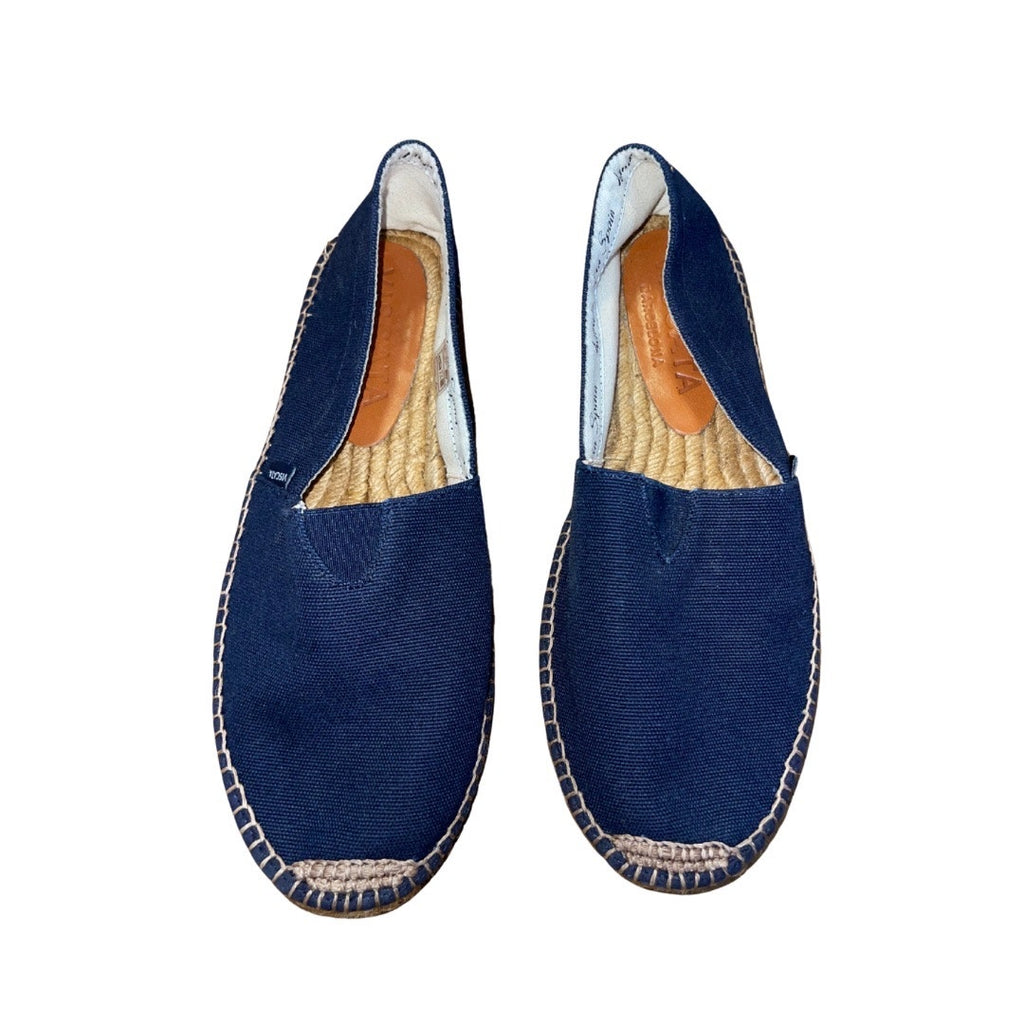 Viscata Barcelona LLafranc Canvas Espadrille Flats Size 8 Organic Cotton Vacation