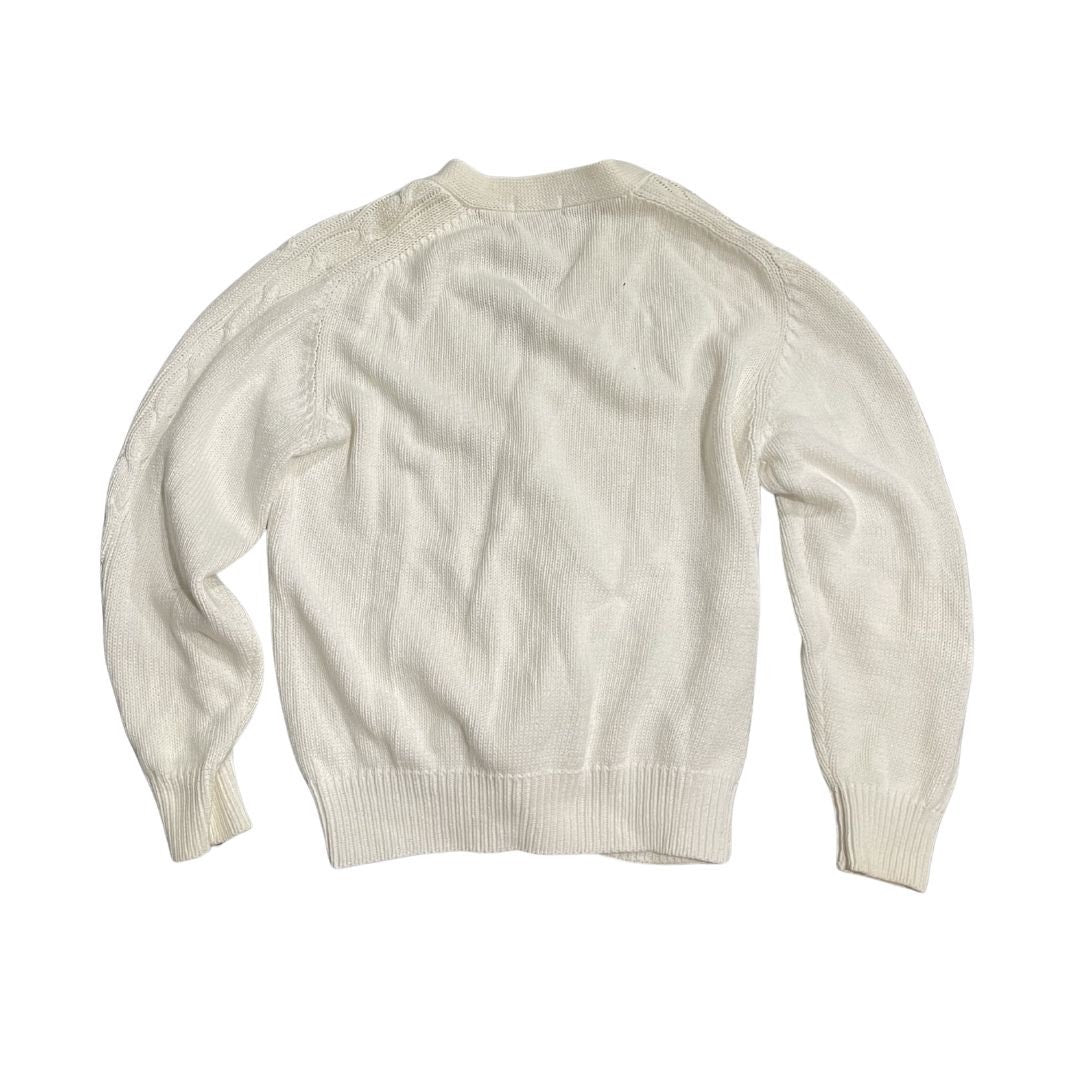 Nordstrom Individualist Sportswear V-Neck Chunky Cardigan SZ Large Vintage 90s