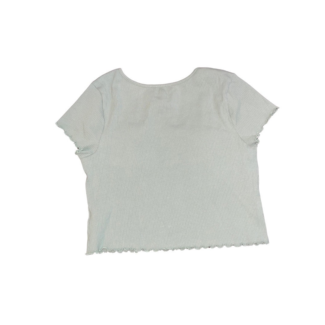 SO Goods For Life Bundle 2 Tops Ribbed Short Sleeve Scallop Trim Size XXL Y2K