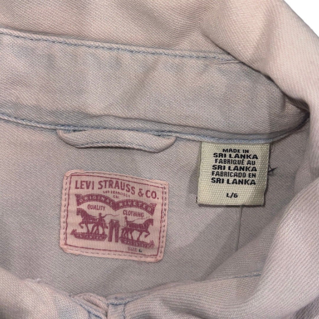 Levi's Denim Western Shirt Button Up Long Sleeve Denim Size Large NWT Cowgirl