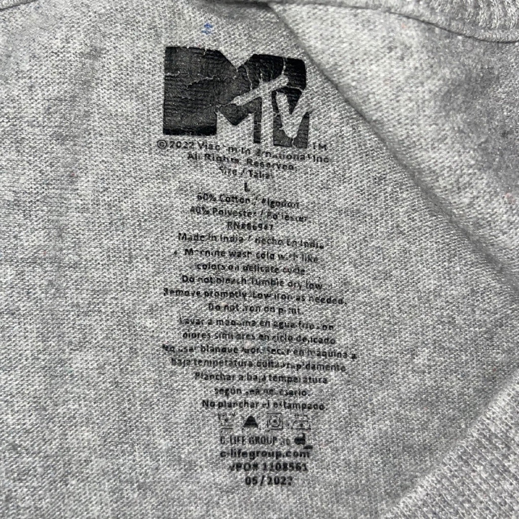 80s MTV Music Television Graphic T-Shirt Cotton Blend Size Large