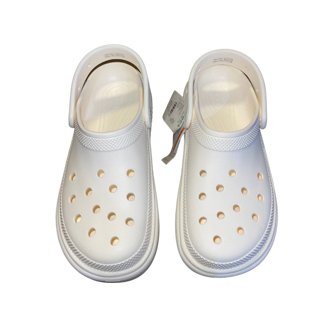 Crocs Stomp Slip on Clogs Chalk White Platform Size 10 Chunky Sole Comfort NWT