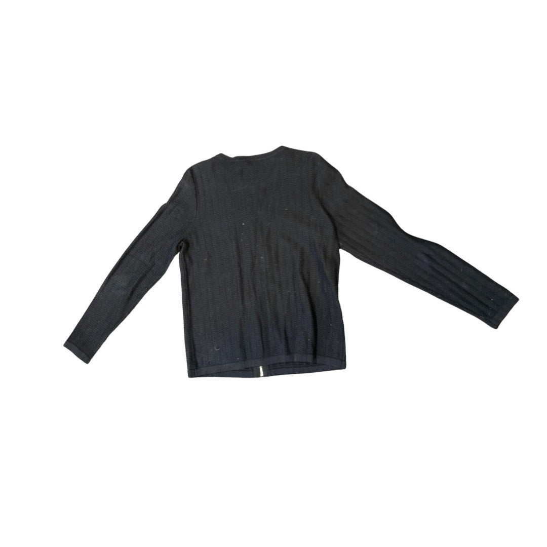 Ann Taylor Black Zipper Sweater Cardigan